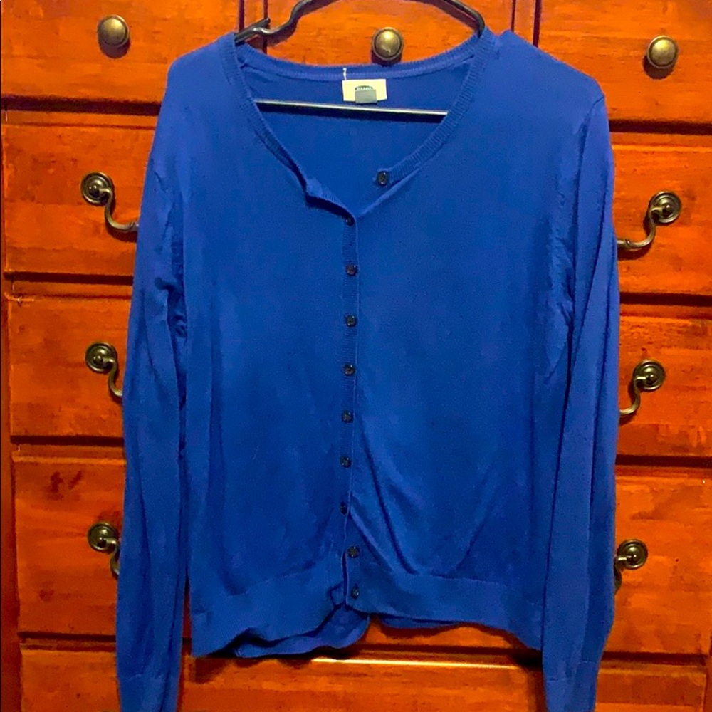 Old navy royal blue cardigan size XL